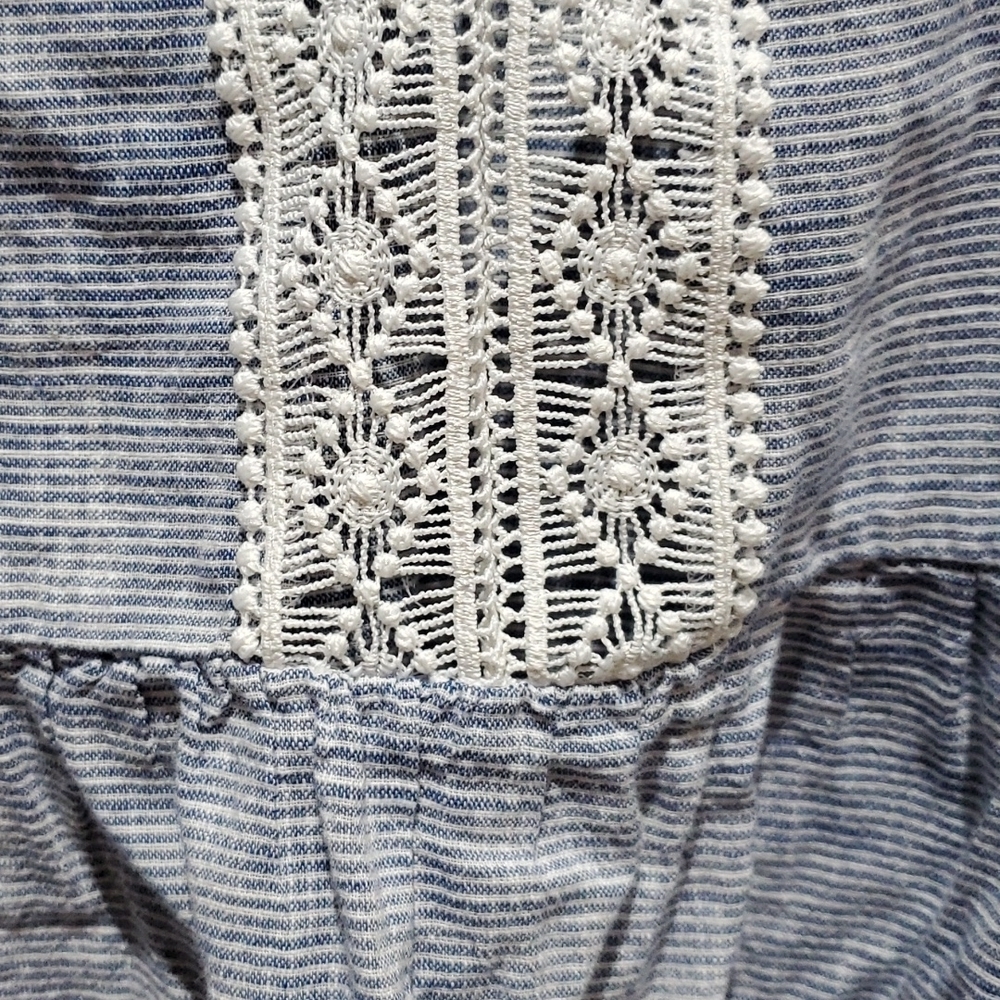 ZARA CROP TOP BLUE WHITE SIZE SMALL - Picture 6 of 6